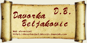 Davorka Beljaković vizit kartica